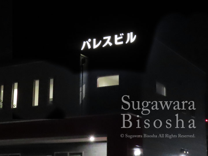 パレスビル 様　LED表面発光チャンネル文字　施工実績4