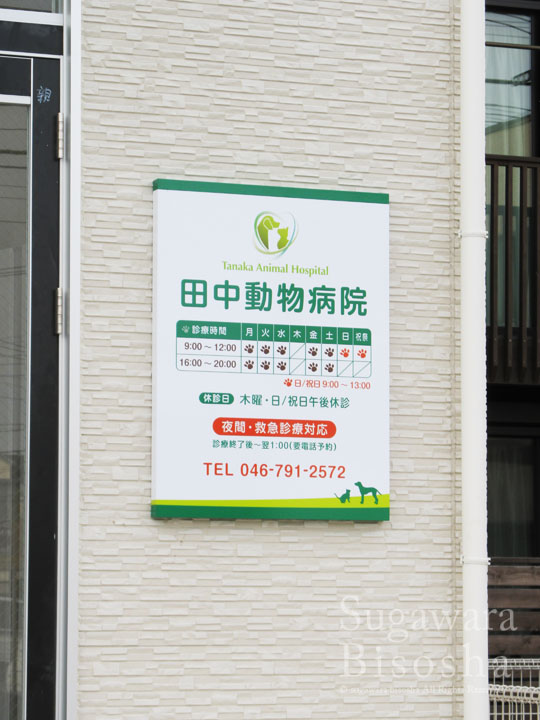 動物病院 様　LEDバックライト文字　施工実績6